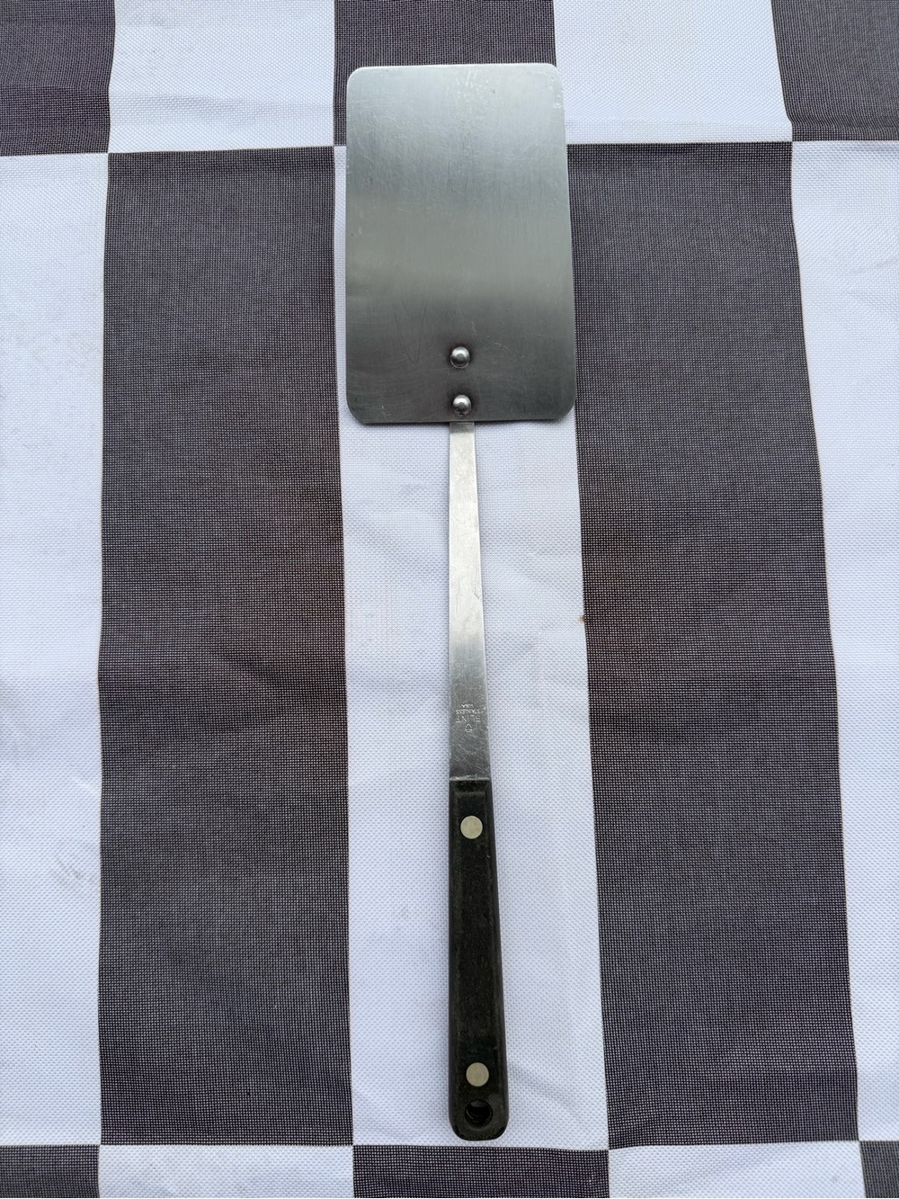 Vtg FLINT Arrowhead SPATULA USA Black Handle Stainless 13 3/4" EKCO C